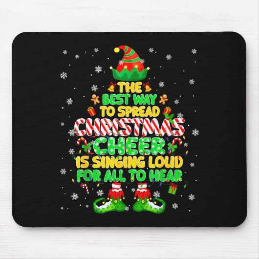 Tapis De Souris The Way To Spread Christmas Elf Xmas Boys Mens Kid (Devant)