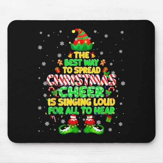 Tapis De Souris The Way To Spread Christmas Elf Xmas Boys Mens Kid (Devant)