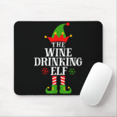 Tapis De Souris The Wine Drinking Elf Funny Matching Family Christ (Avec souris)