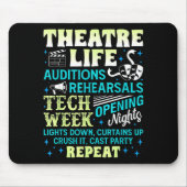 Tapis De Souris Theatre Nerd Actor Funny Musical Theater Geek Thes (Devant)
