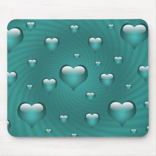 Tapis De Souris Thème d'amour des coeurs (Devant)