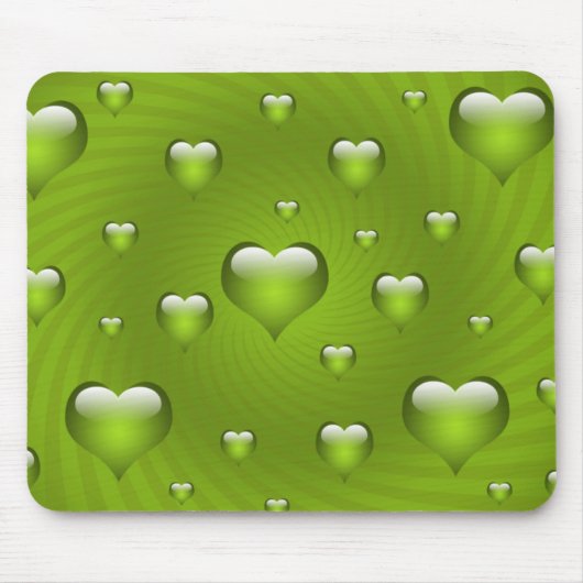 Tapis De Souris Thème d'amour des coeurs (Devant)
