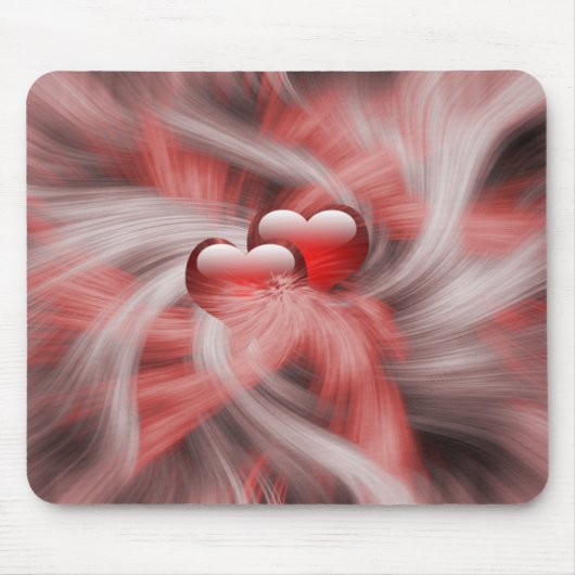 Tapis De Souris Thème d'amour des coeurs (Devant)