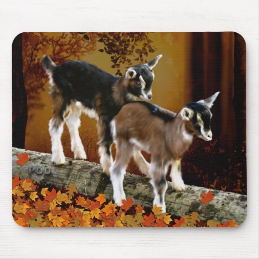 Tapis De Souris Thème d'automne Chevreaux (Devant)