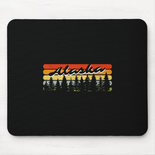 Tapis De Souris Thème de cabine de forêt d'Alaska Coucher de solei (Devant)