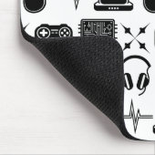 Tapis De Souris Thème de jeu en noir et blanc (Coin)
