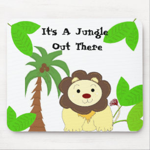 Tapis De Souris Thème de la jungle du lion cool