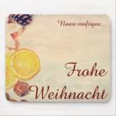 Tapis De Souris Thème de Noël avec Fruits... (Devant)