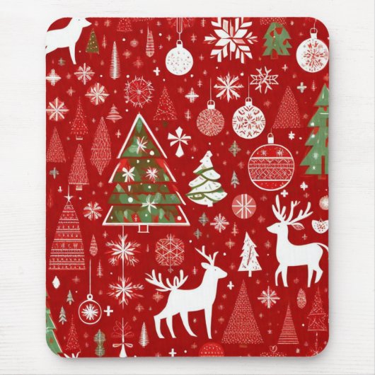 Tapis De Souris Thème de Noël Flambeaux de Noël (Devant)