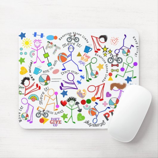 Tapis De Souris Thème de thérapie physique (Avec souris)
