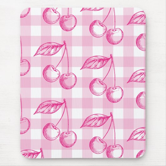Tapis De Souris Thème esthétique Cherry rose (Devant)
