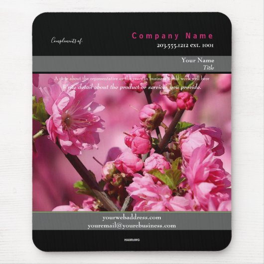 Tapis De Souris Thème Promo Mousepad Pink Cherry Tree - HAMbyWG (Devant)