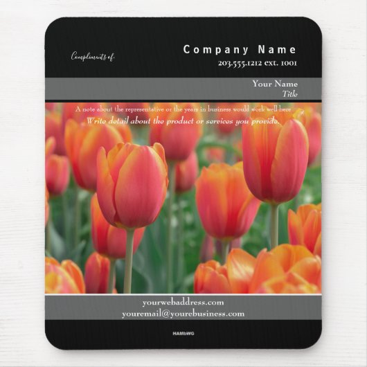Tapis De Souris Thème promotionnel Mousepad Fire Tulips - HAMbyWG (Devant)