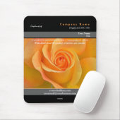 Tapis De Souris Thème Rose Orange Mousepad - HAMbyWG (Avec souris)