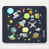 Tapis De Souris Thème spatial cool - Astronauts & Rocket Ships (Devant)