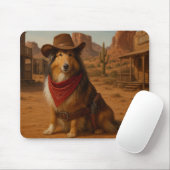 Tapis De Souris thème Western Sheltie (Avec souris)
