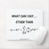 Tapis De Souris Théorème binomial Mousepad (Avec souris)