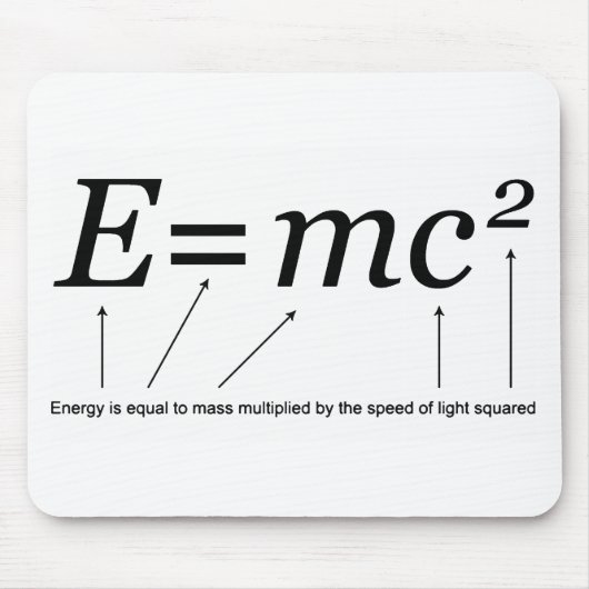 Tapis De Souris Théorie d'E=MC2 Einstein de relativité (Devant)