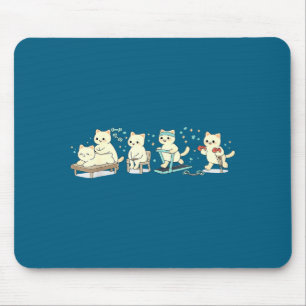 Tapis De Souris Thérapie Physique Adorable Chatons Fitness Bien-êt