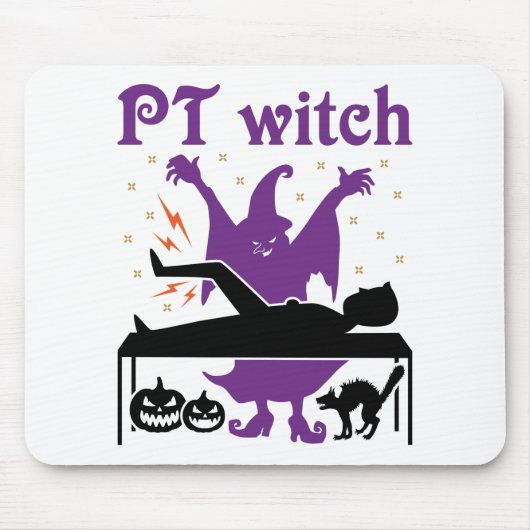 Tapis De Souris Thérapie physique Halloween PT Witch (Devant)
