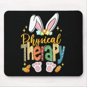 Tapis De Souris Thérapie physique mignonne lapin de Pâques physiqu