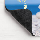 Tapis De Souris Thérapiste Zen Stones, Gold Tree Silhouette (Coin)