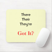 Tapis De Souris ThereTheirThey're, obtenu le ? (Avec souris)