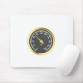 Tapis De Souris Thermomètre rond doré (Avec souris)
