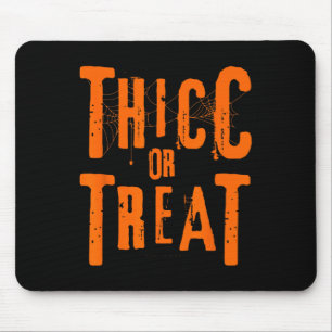 Tapis De Souris Thicc Ou Traiter Drôle Halloween Entraînement Fitn