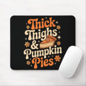 Tapis De Souris Thick Thighs & Pumpkin Es Thanksgiving Fall Ma (Avec souris)