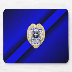 Tapis De Souris Thin Blue Line Badge