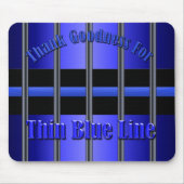 Tapis De Souris Thin Blue Line - Behind Bars (Devant)