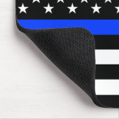 Tapis De Souris Thin Blue Line Police Flag (Coin)
