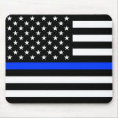 Tapis De Souris Thin Blue Line Police Flag (Devant)