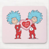 Tapis De Souris Thing One Thing Two Je T'Aime (Devant)