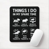 Tapis De Souris Things I Do In My Spare Time Capybara Funny (Avec souris)