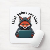 Tapis De Souris Think before you click - Cyber Security (Avec souris)