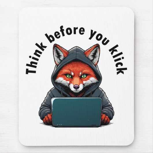 Tapis De Souris Think before you click - Cyber Security (Devant)