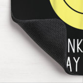 Tapis De Souris Think Happy Stay Happy Motivation Quote Yellow Smi (Coin)