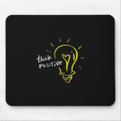 Tapis De Souris Think Positive – Light Bulb Motivation Mousepad (Devant)