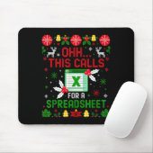 Tapis De Souris This Calls For A Spreadsheet Ugly Christmas (Avec souris)