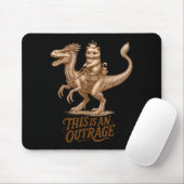 Tapis De Souris This Is An Outrage Funny Princess Cat Riding Dinos (Avec souris)