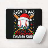 Tapis De Souris This Is My Christmas Baseball Pajama Shirt Xmas Me (Avec souris)