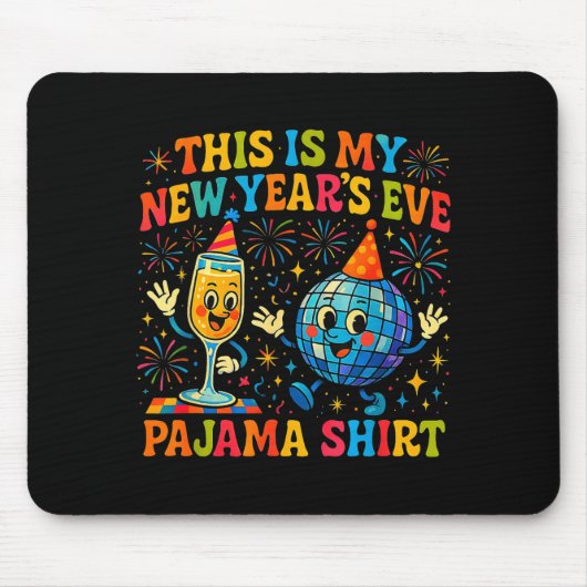 Tapis De Souris This Is My New Year’s Eve Pajama Funny Retro Gift  (Devant)
