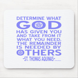 Tapis De Souris Thomas d'Aquin Dieu Donné Bleu Clair