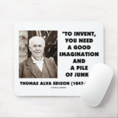 Tapis De Souris Thomas Edison pour inventer la pile d'imagination (Avec souris)