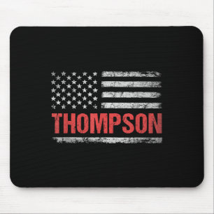 Tapis De Souris Thompson Nom American Flag - Thompson Nom de famil