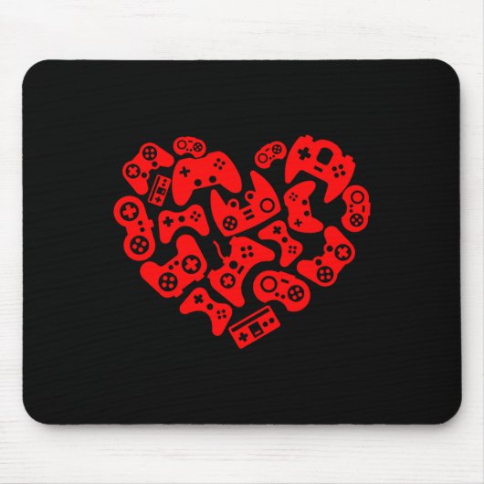 Tapis De Souris Threadrock Video Game Player Heart Of Controllers  (Devant)