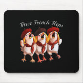 Tapis De Souris Three French Hens Singing The 12 Days Song, Christ (Devant)