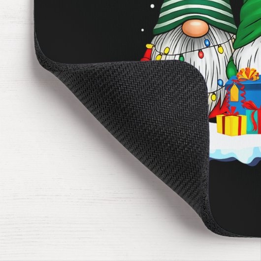Tapis De Souris Three Gnomes Tree Lights Men Women Matching Xmas H (Coin)